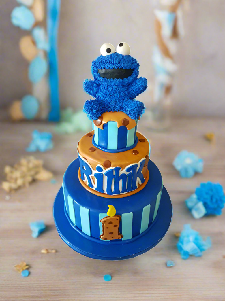 Elmo Tiered Birthday Cake