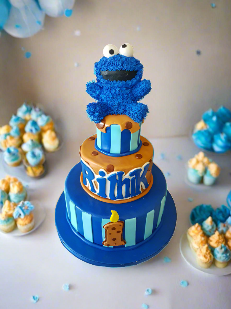 Elmo Tiered Birthday Cake