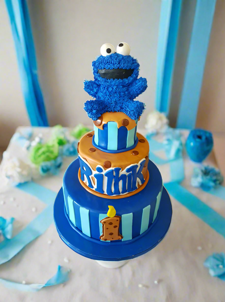 Elmo Tiered Birthday Cake