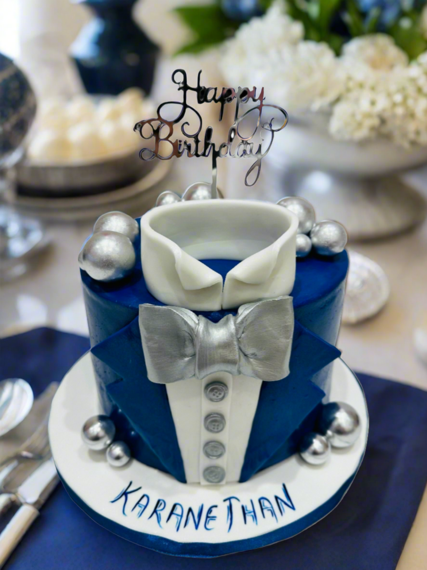 Gagan Tuxedo Fondant Birthday Cake