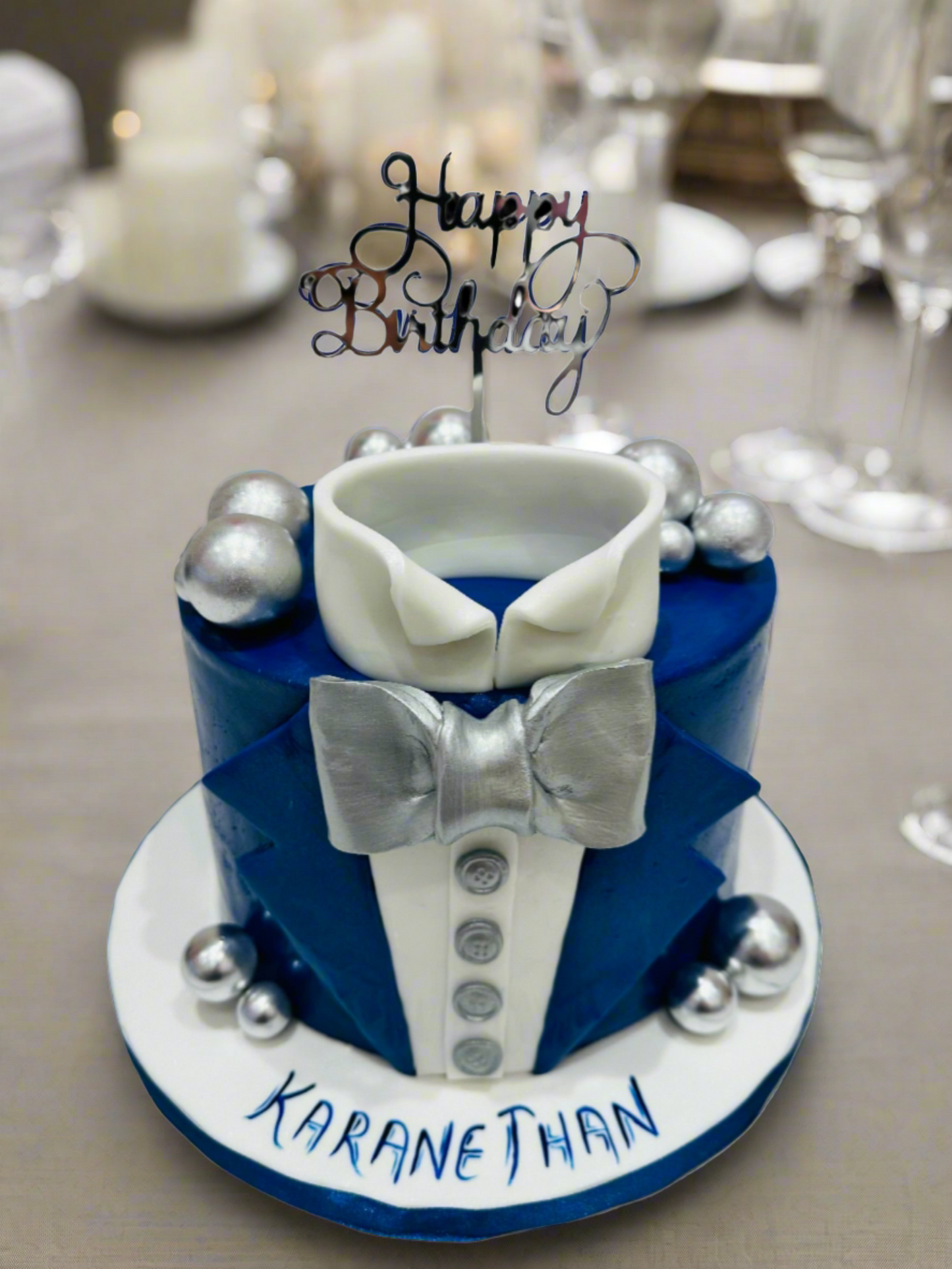 Gagan Tuxedo Fondant Birthday Cake