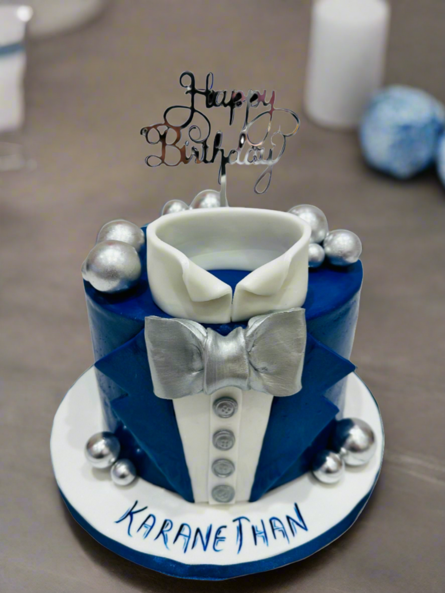 Gagan Tuxedo Fondant Birthday Cake