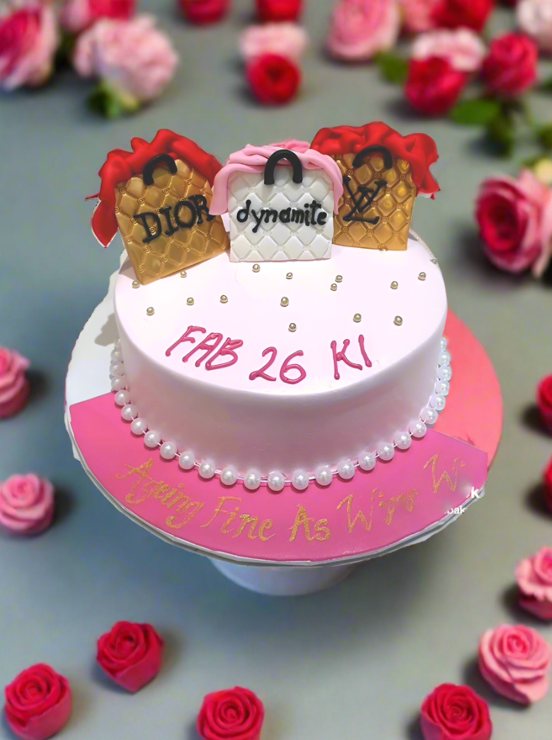 Fab 26 Born To Shop Birthday Cake