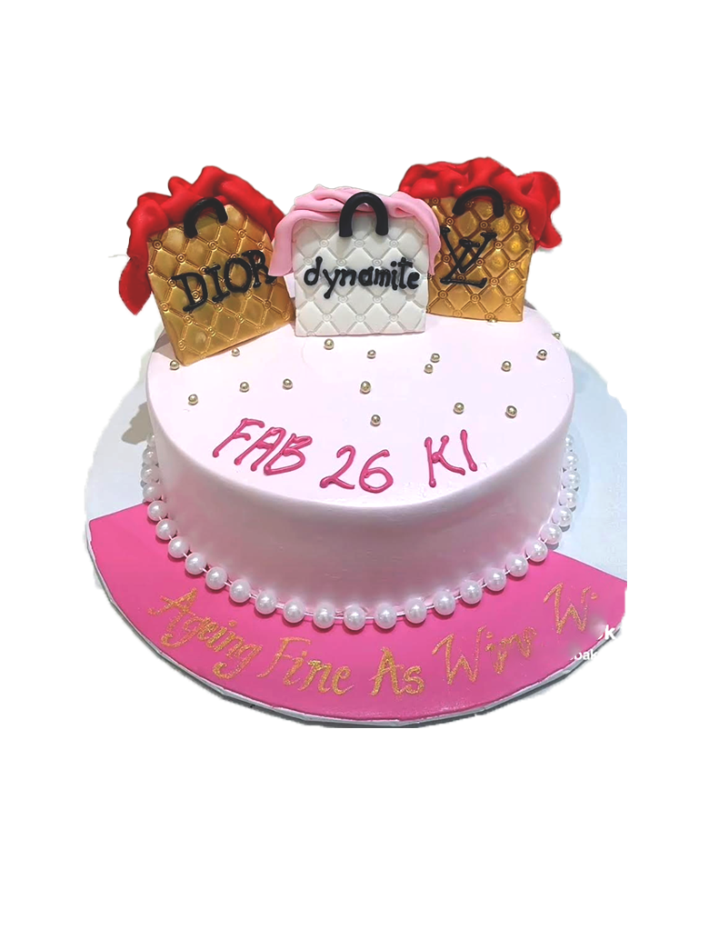 Fab 26 Born To Shop Birthday Cake