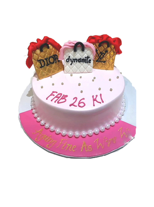 Fab 26 Born To Shop Birthday Cake