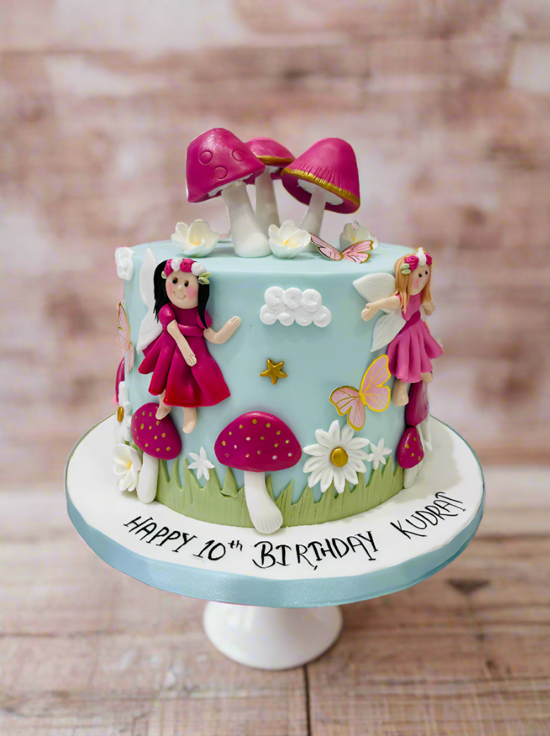 Fairy Theme Fondant Cake