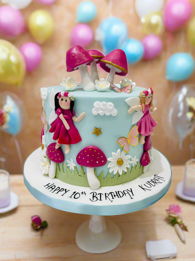 Fairy Theme Fondant Cake