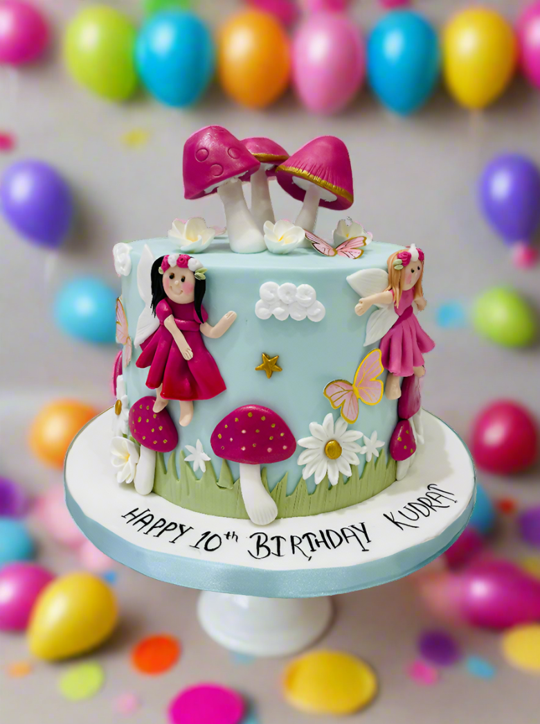 Fairy Theme Fondant Cake