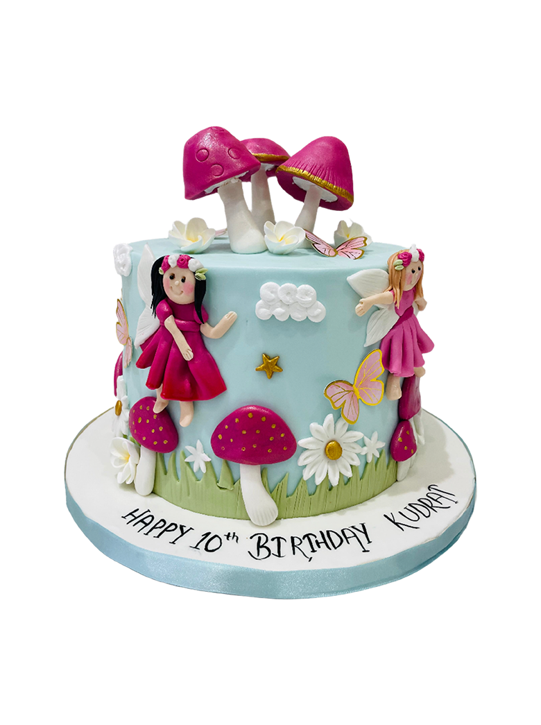 Fairy Theme Fondant Cake