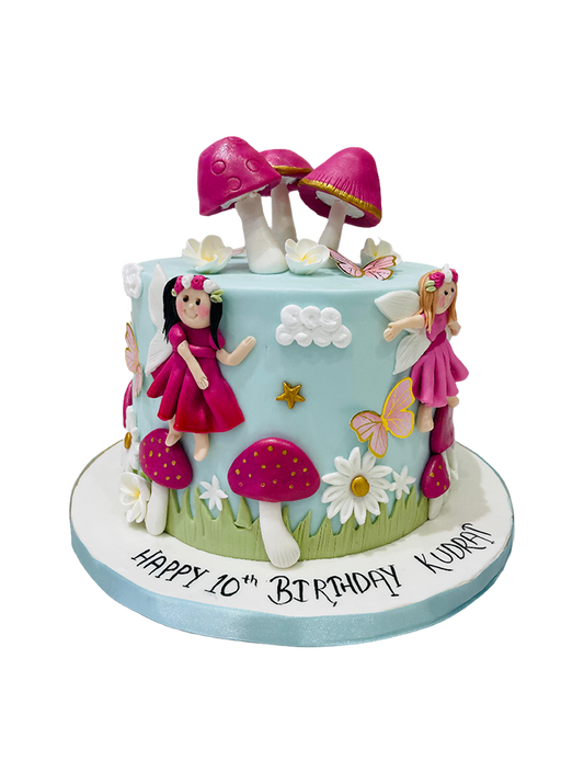 Fairy Theme Fondant Cake