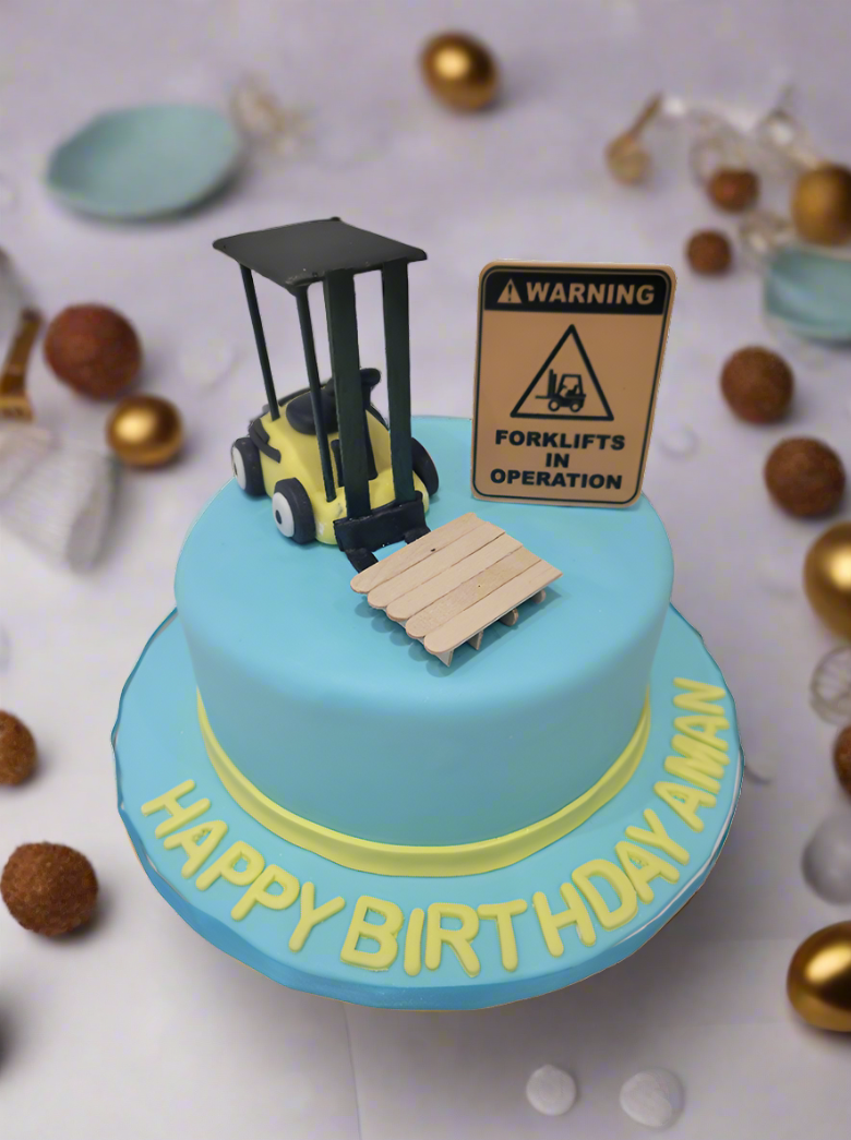 Forklift Fondant Cake