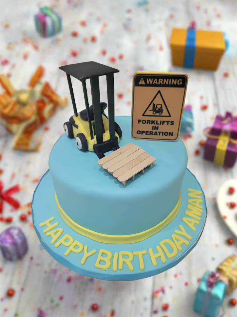 Forklift Fondant Cake