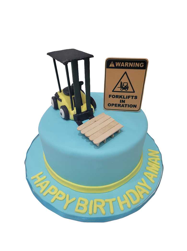 Forklift Fondant Cake