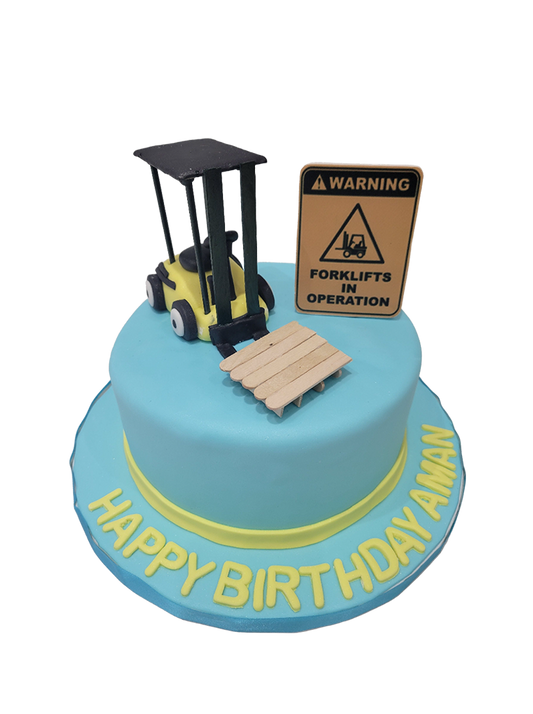 Forklift Fondant Cake
