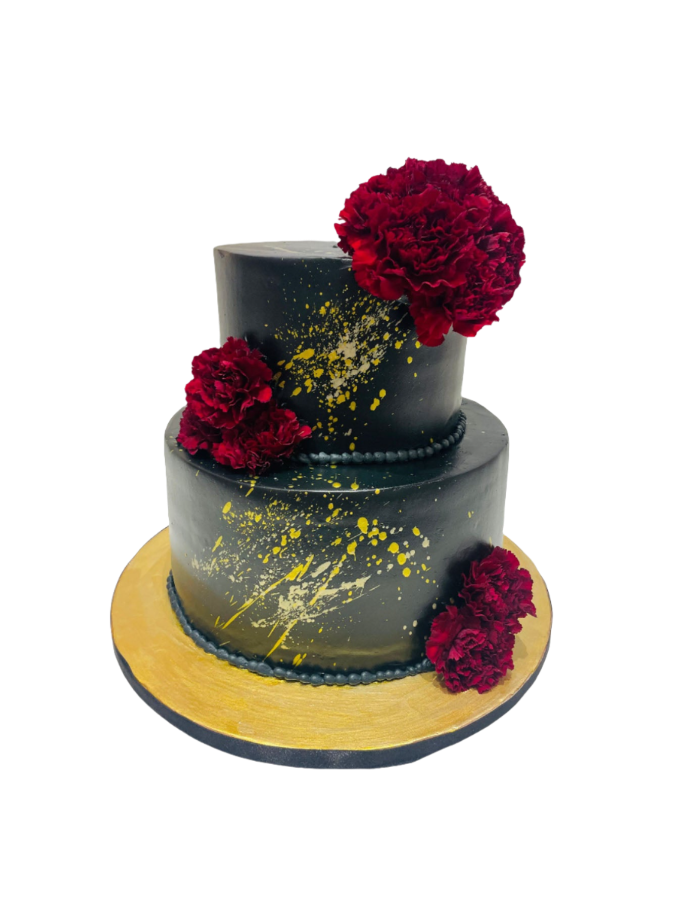Black & Red Wedding Cake