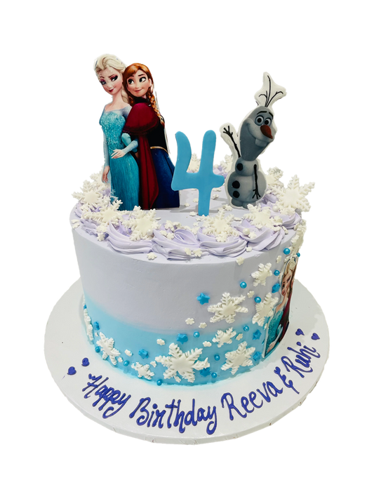 Frozen N Family Cream Cake