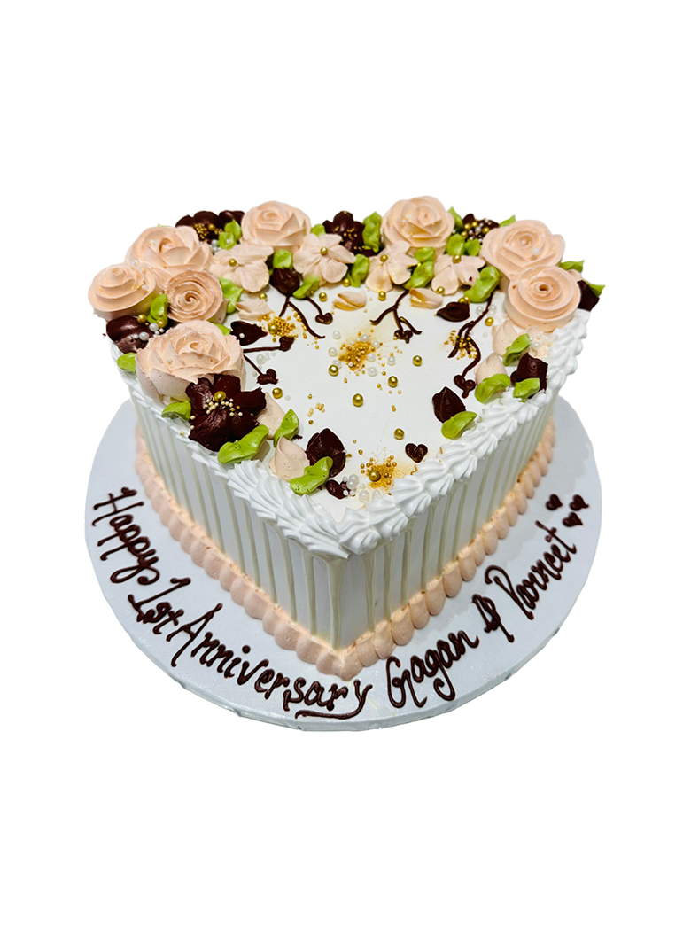 Gagan & Parneet Anniversary Cream Cake