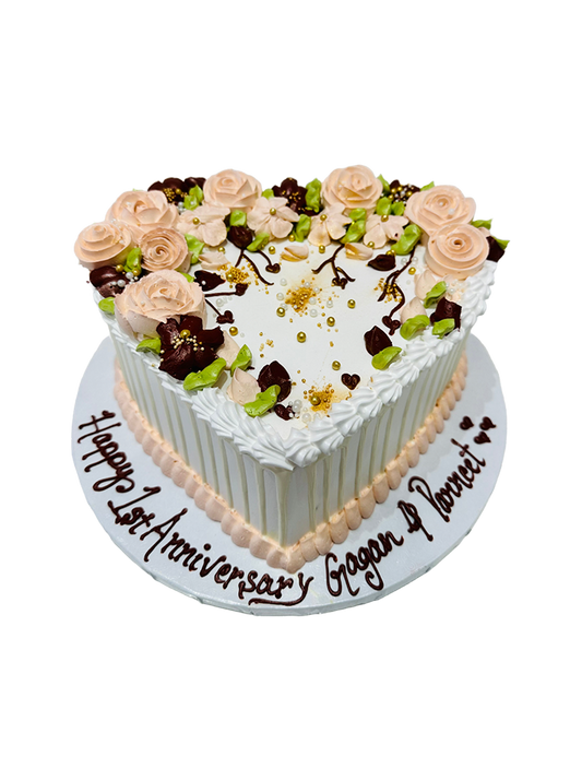Gagan & Parneet Anniversary Cream Cake