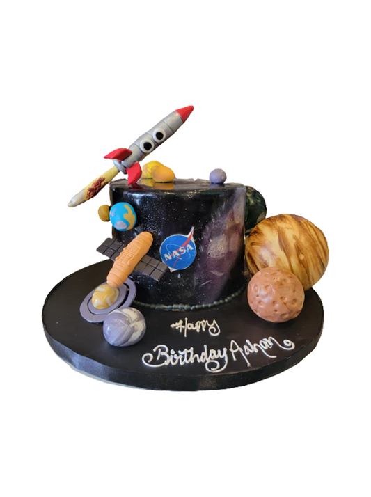 Galaxy Fondant Cake