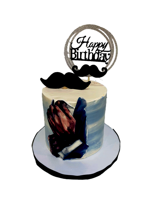 Gentlemen Moustache Cream Cake