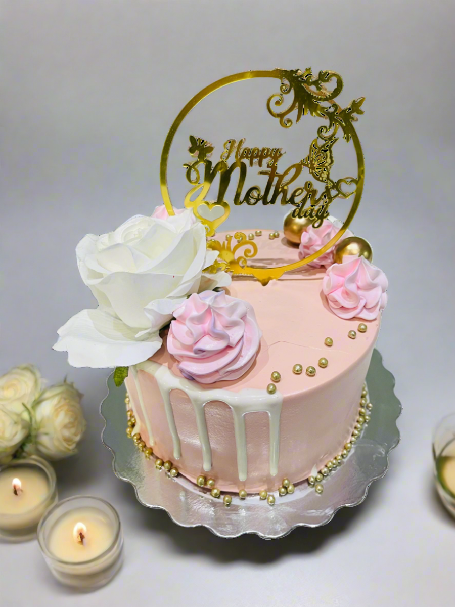 Gold Floral Mother's Day Cake