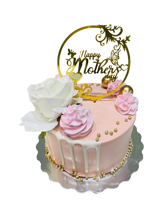 Gold Floral Mother's Day Cake