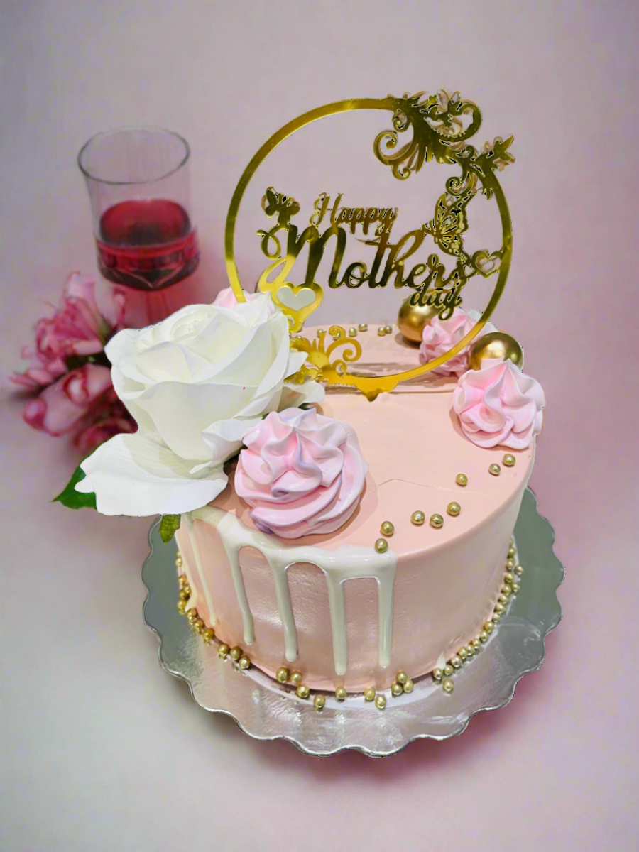 Gold Floral Mother's Day Cake