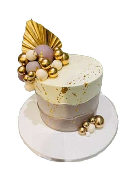 Gold Leaf Birthday Cake
