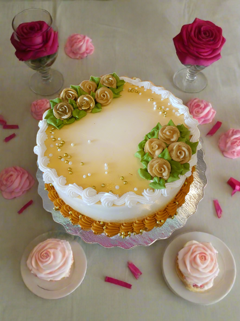 Golden Flower Cake