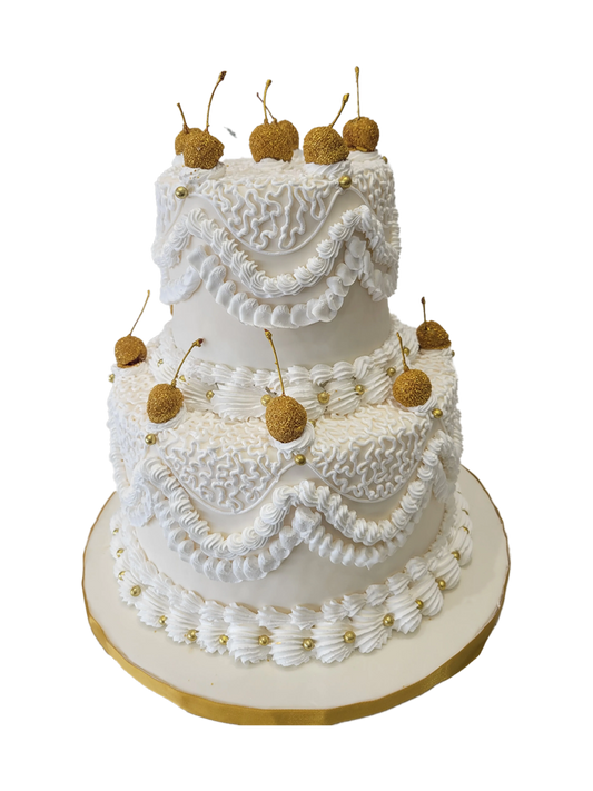 Golden Cherry Vintage Cake