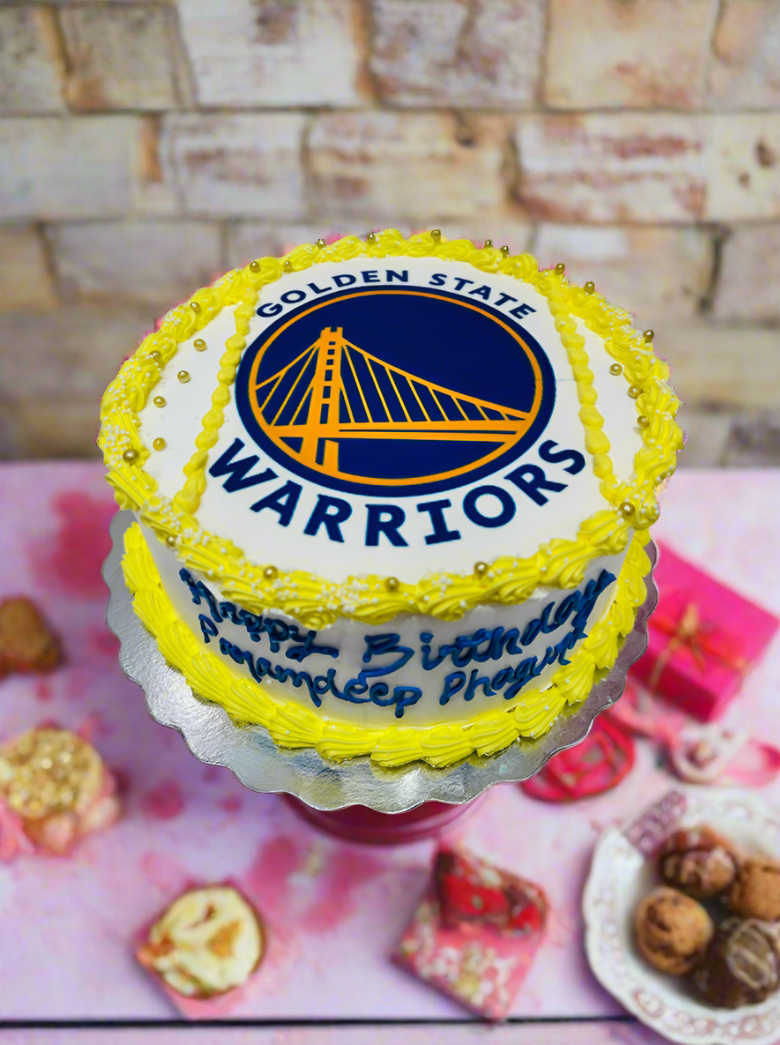 Golden Heart Warriors Photo Cake