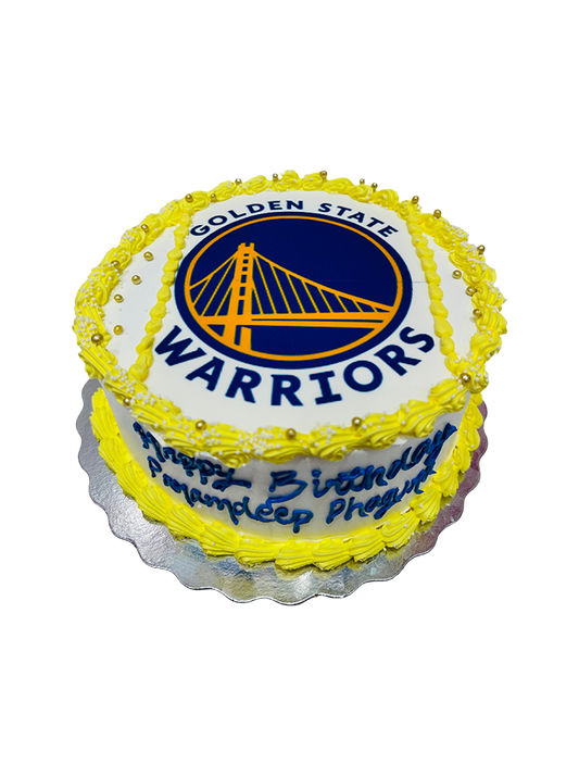 Golden Heart Warriors Photo Cake