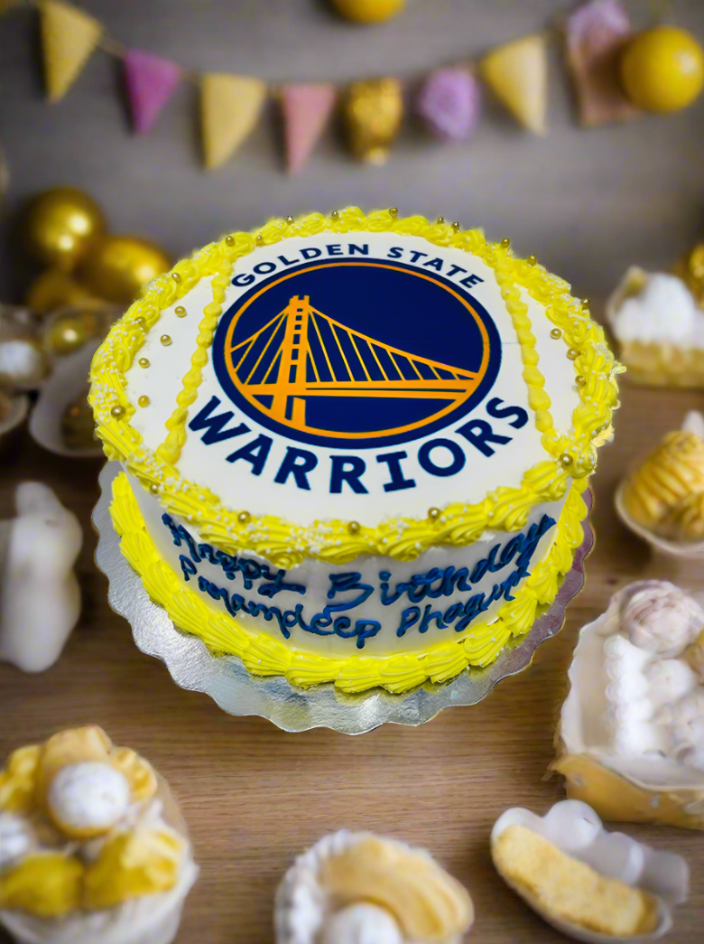 Golden Heart Warriors Photo Cake