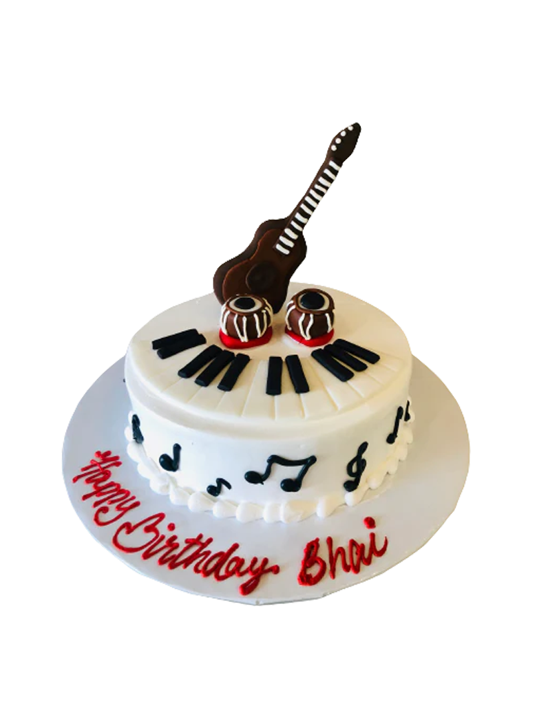 Guitar Cream Cake