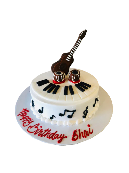 Guitar Cream Cake