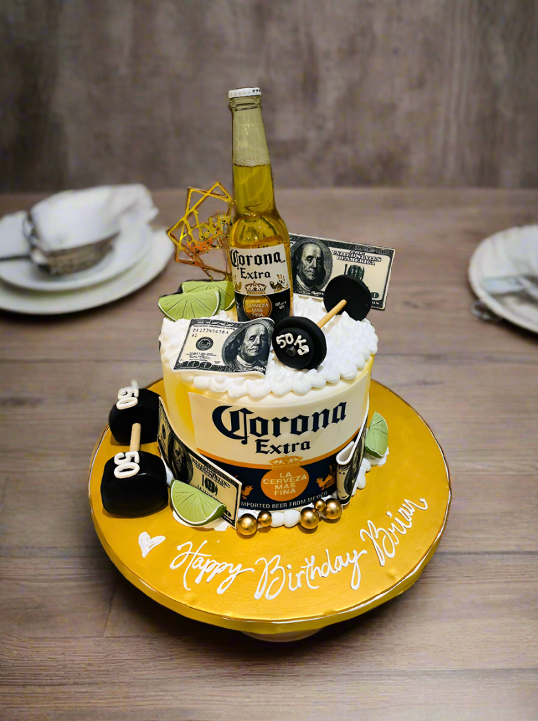 Gym & Bottle Fondant Cake