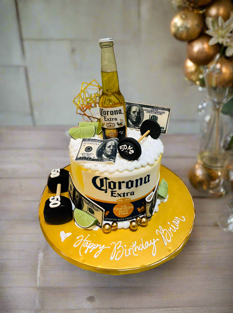 Gym & Bottle Fondant Cake