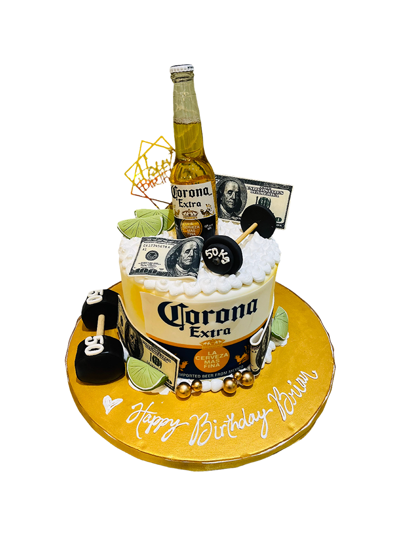 Gym & Bottle Fondant Cake