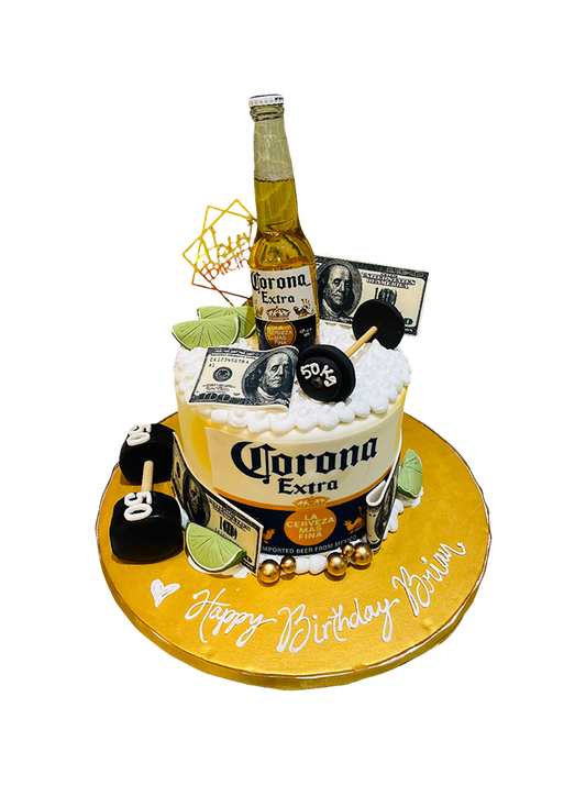 Gym & Bottle Fondant Cake