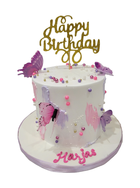 Harjas Butterfly Birthday Cake