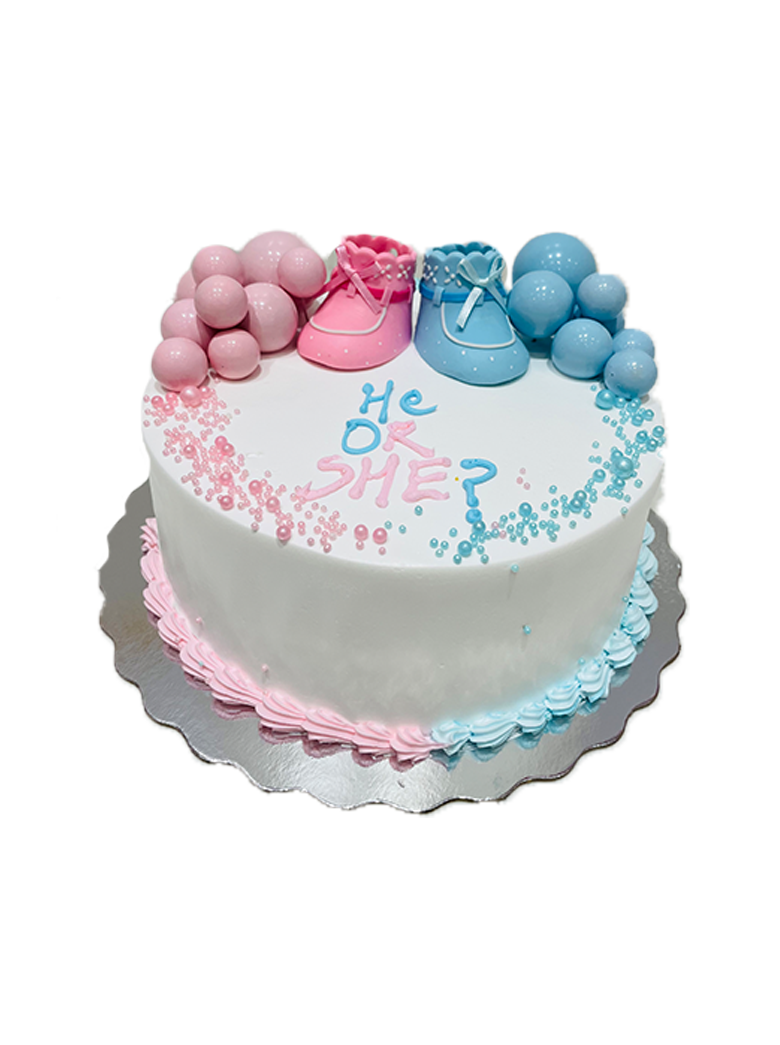 He or She Baby Shower Cake