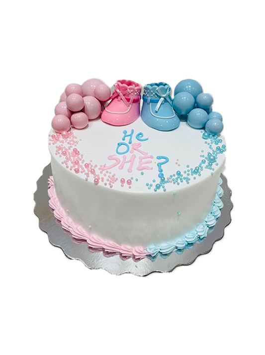 He or She Baby Shower Cake
