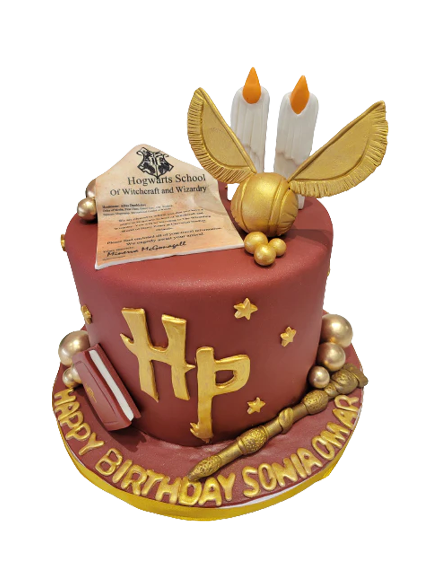 Hogwarts Letter Harry Potter Fondant Cake