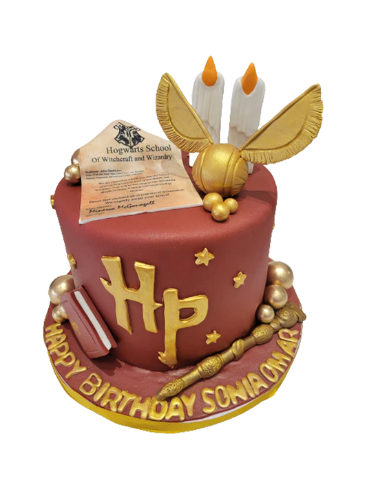 Hogwarts Letter Harry Potter Fondant Cake