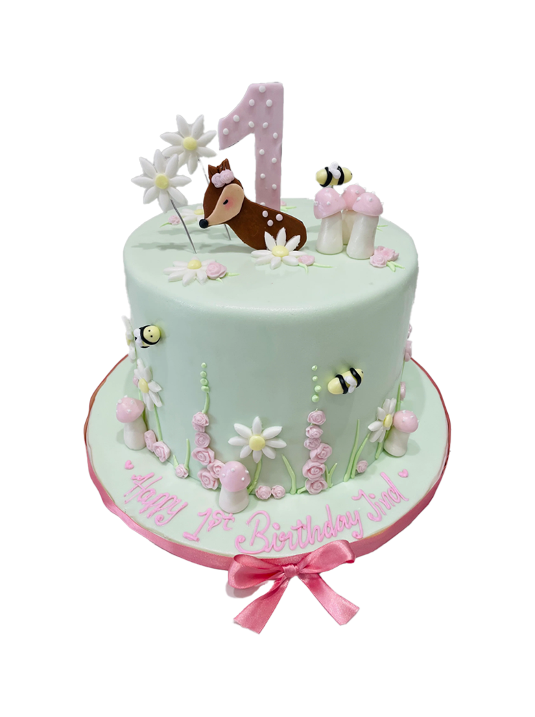 Honey Bees Fondant Birthday Cake