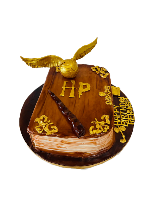 Harry Potter Book Fondant Cake