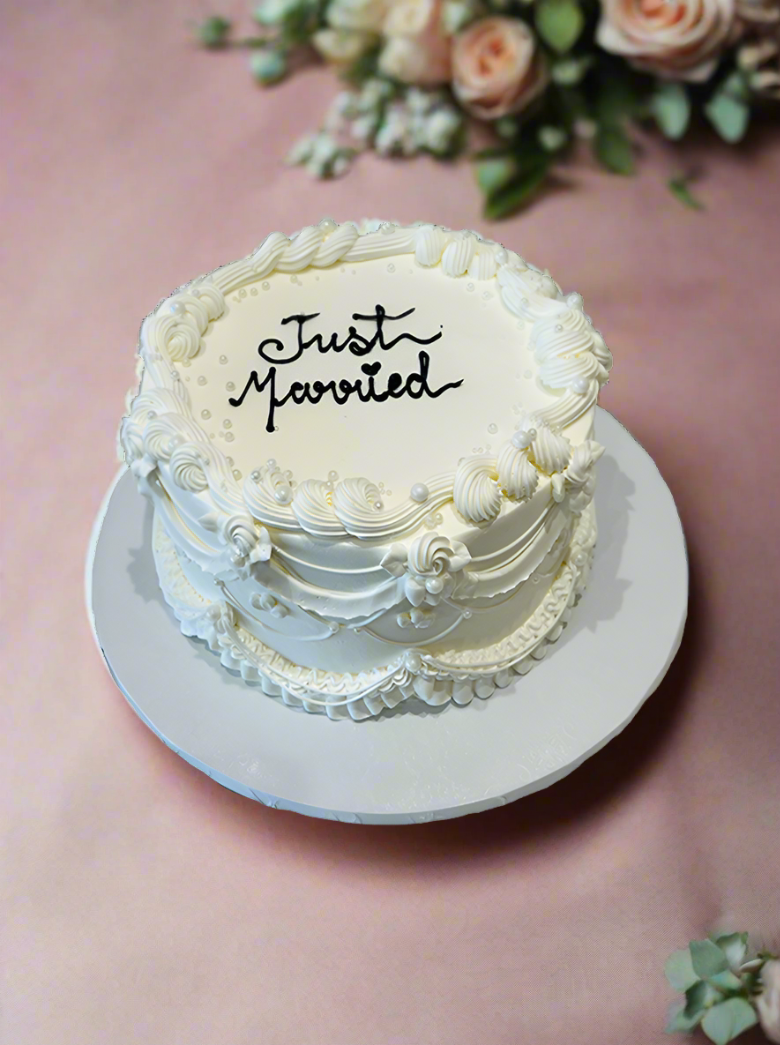 Ivory Pearl Birthday Cake