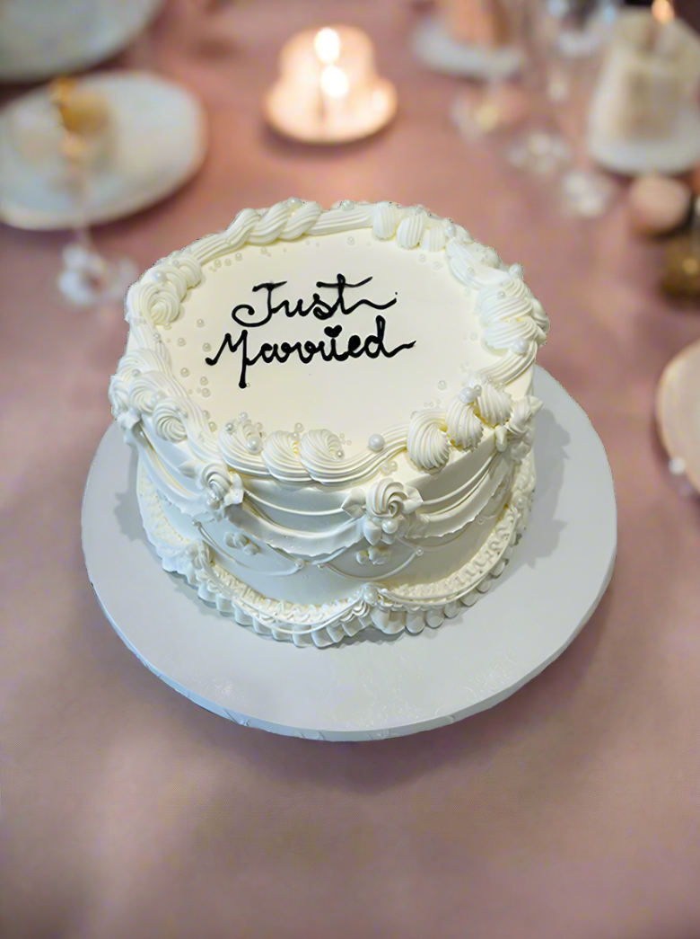 Ivory Pearl Birthday Cake