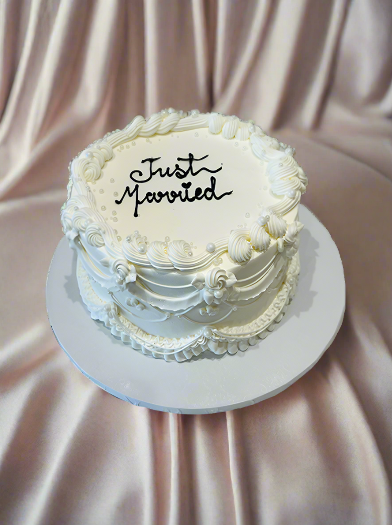 Ivory Pearl Birthday Cake