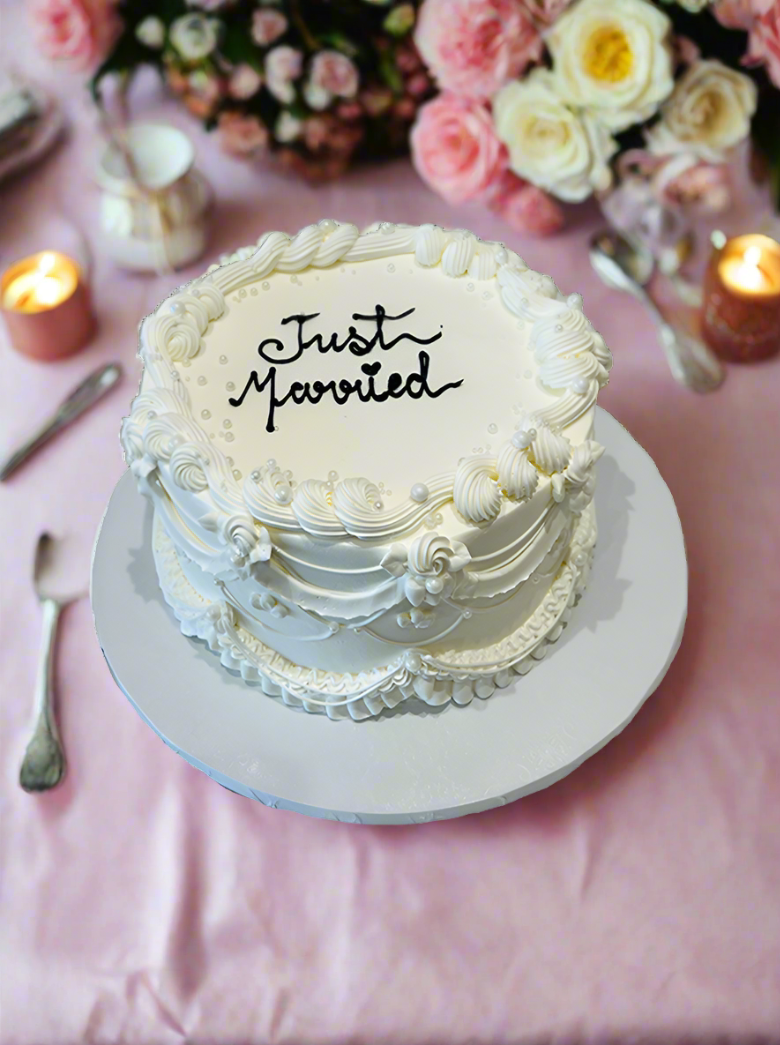 Ivory Pearl Birthday Cake